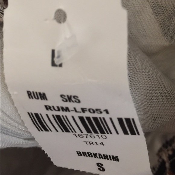 NWT Rumor Boutique Animal Print Fit & Flare Mini Skirt - Picture 6 of 6